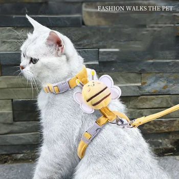 Cartoon Bee Pet Harness Set 1