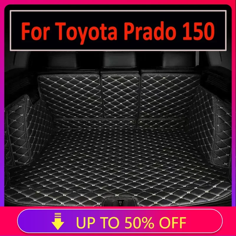 

Коврики для багажника автомобиля для Toyota Prado 150, 7-местные сапоги, под заказ, высококачественные кожаные аксессуары