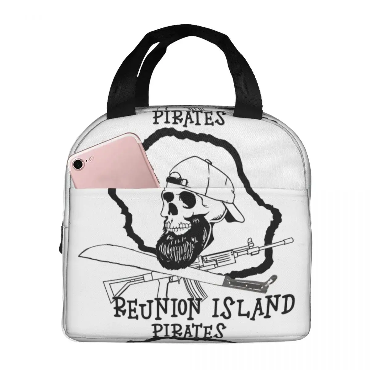 Pirates Food Pouch 974 Reunion Island High School Suitable For Work Food Bags Durable Waterproof