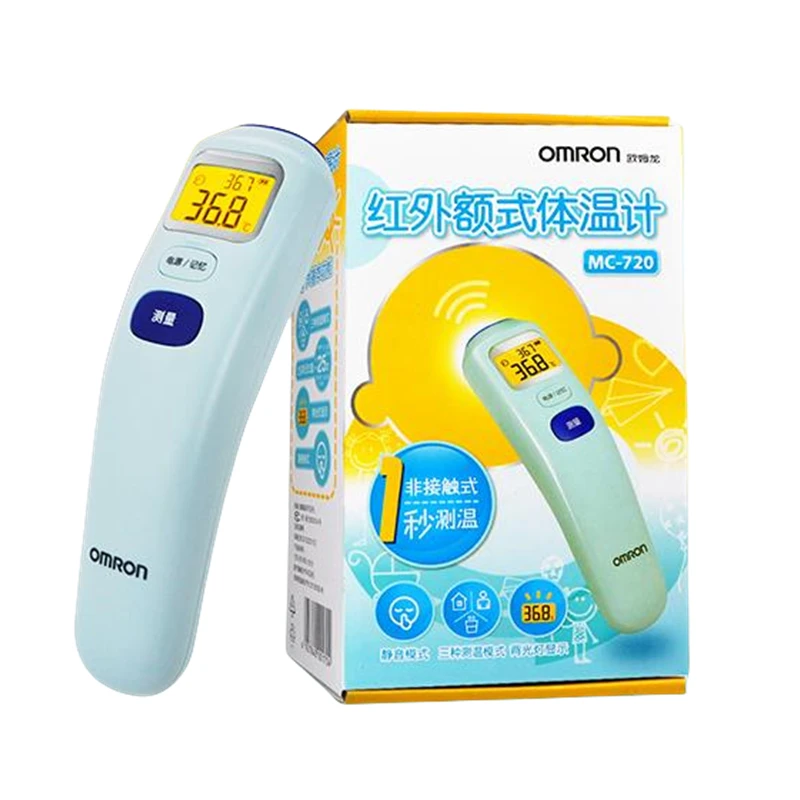 Omron Thermometer Infrared Digital LCD Body/Water Measurement Forehead Ear Non-Contact Adult Fever IR Children Termometro