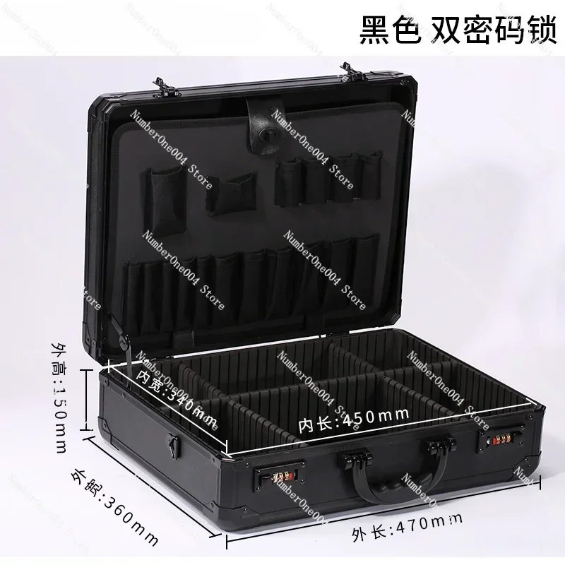 Alloy repair Kit Large portable instrument Password suitcase Sample box storage Rectangular box