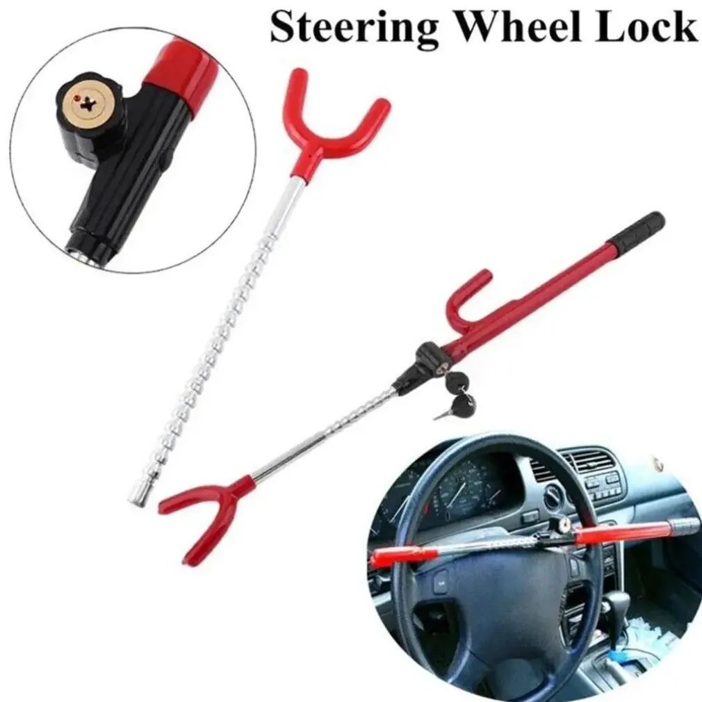 Car Steering Wheel U Type Anti-theft Lock Steering Wheel Car Anti-theft Lock Universal Harpoon Adjustable Car Hook Lock