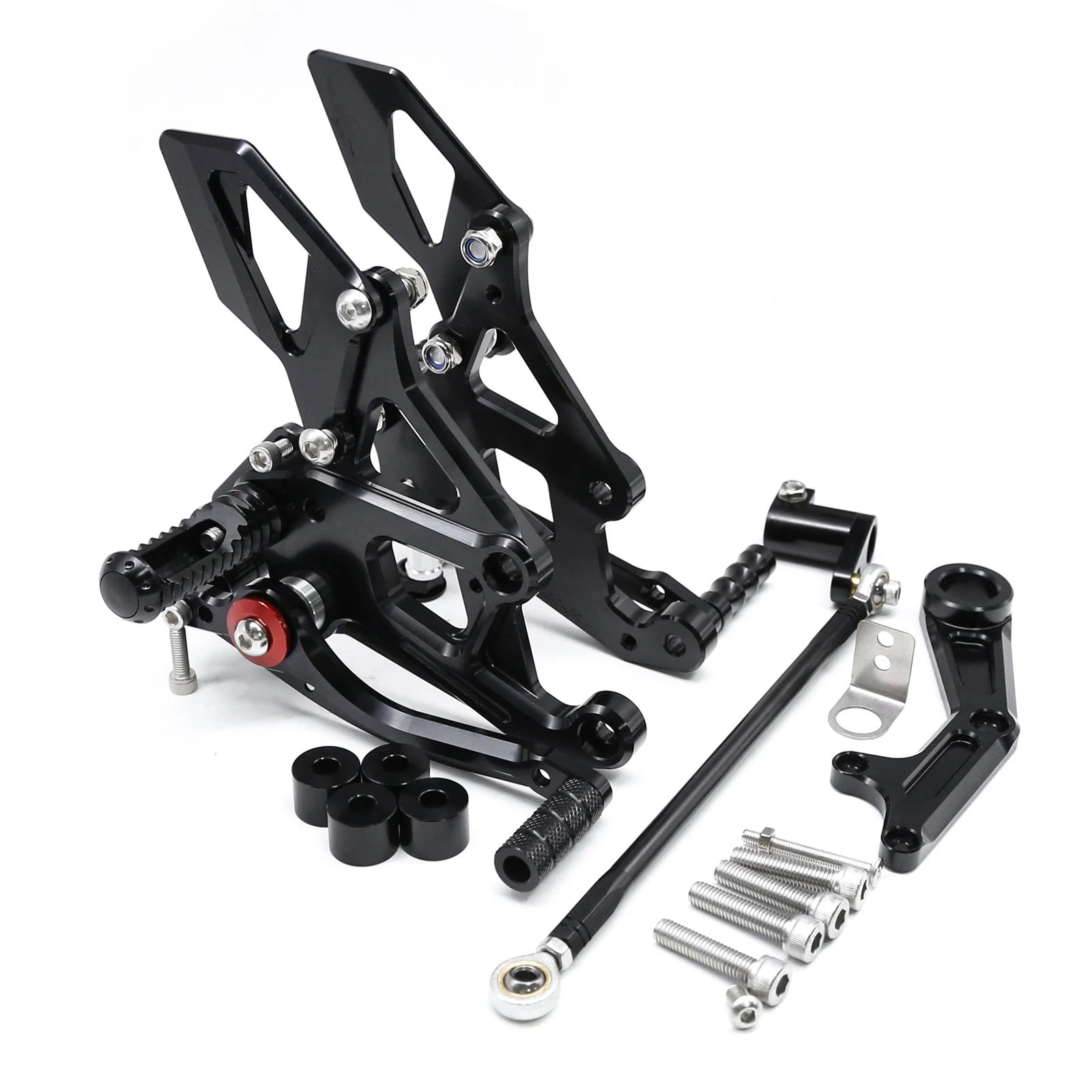 Motorcycle Adjustable Rearset Footrests Footpeg Foot Pegs Rear Pedals For Yamaha YZF R15 V3 2018-2020 YZF R15 V4 2021-2024