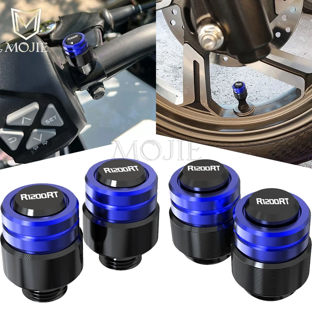 Motorcycle Tire Valve Stem Caps For BMW R1200RT R1200 R 1200 RT SE 2007-2024 2023 2022 M8 M10 Rear View Mirror Hole Plugs Screws