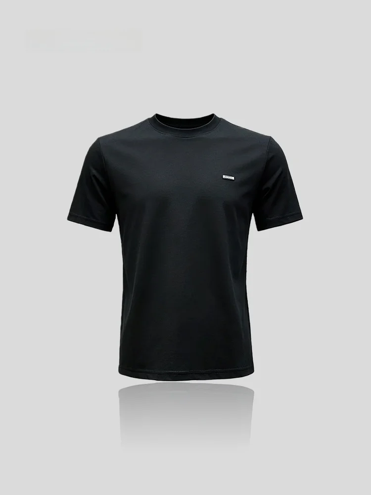 

IT Men's Embroidered Logo Short Sleeve T-Shirt Loose Fit Half Sleeve Base Shirt Fashionable Summer New Style Cotton Sun ...