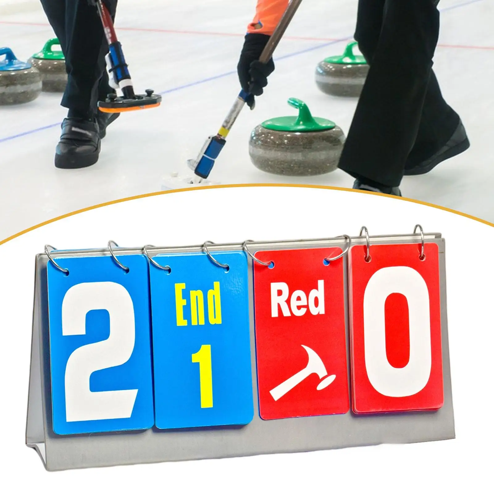 

Tabletop Curling Scoreboard Flip Scoreboard for Comprehensive Score Tracking