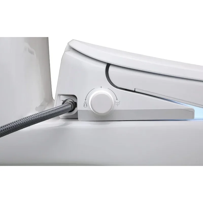 ALPHA BIDET UX Assento Sanitário Pérola Bidé, Ferramentas de Água Quente Infinitas, Branco Alongado, Perfil Ultra Baixo, Melhoria Da Casa