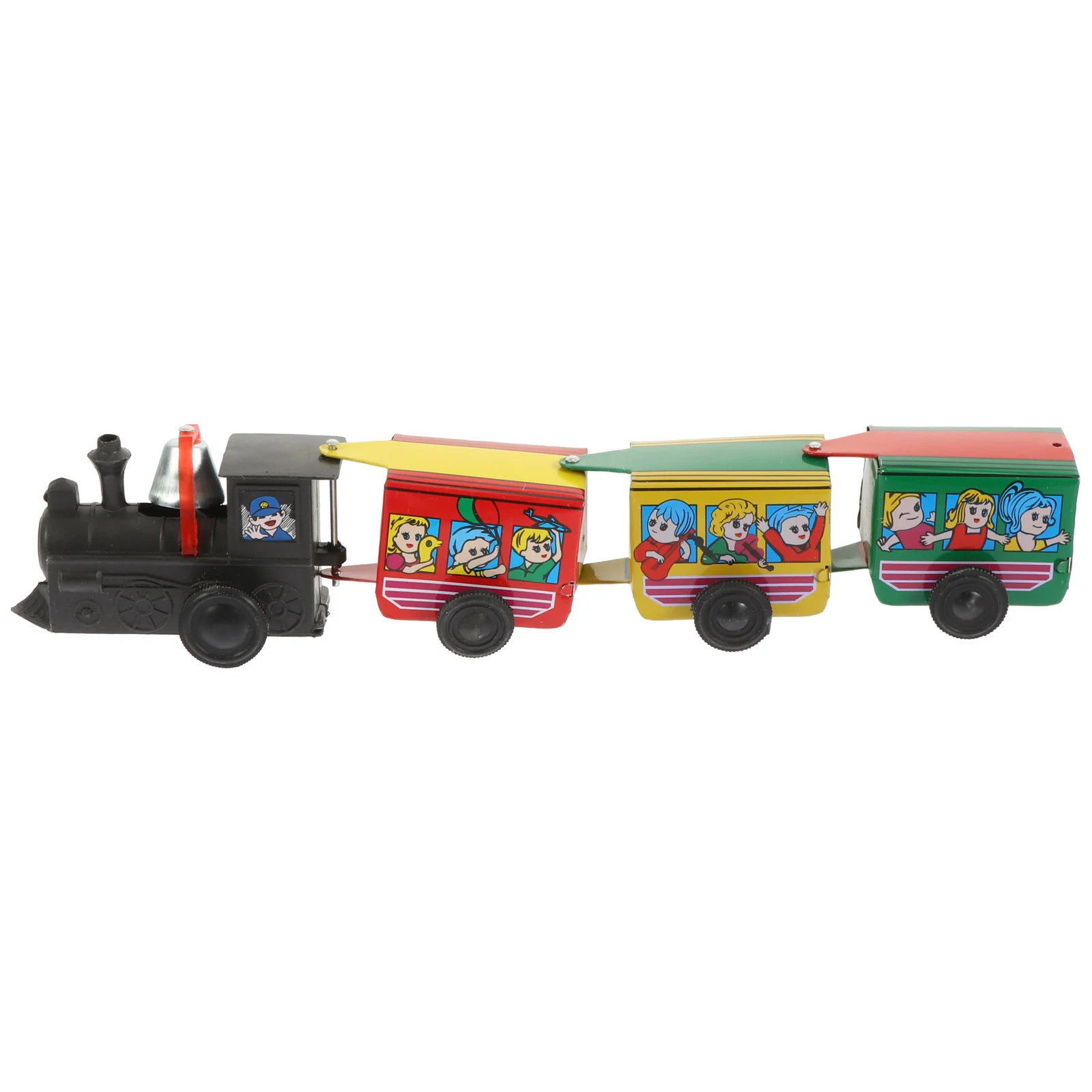 

Retro Tin Toys Kids Early Learning Clockwork Train Plaything Cartoon Vintage Wind-Up Decorate Toddler