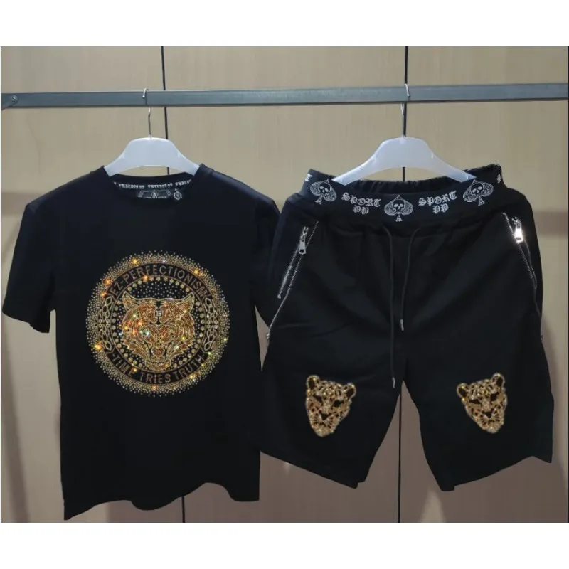 

2025 Summer Men's 3D Printed Fashion Designer Sports Set Short Sleeve Shorts Set Casual Daily Comfortable Clothing