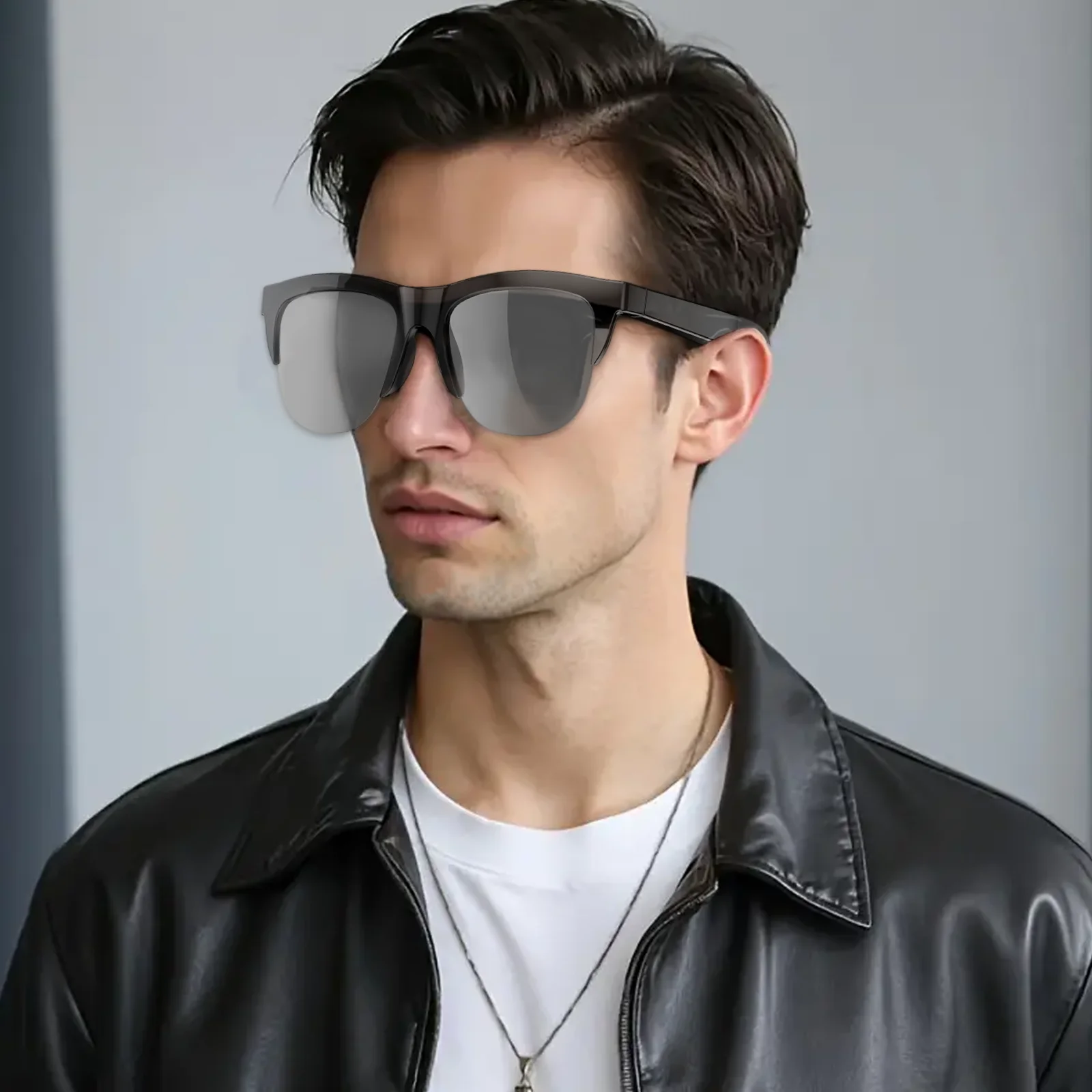 نظارات ذكية جديدة 2025، مقاومة للماء IP4، عدسات مضادة للضوء الأزرق، مساعد صوت يعمل باللمس، تشغيل الموسيقى، نظارات شمسية للجنسين