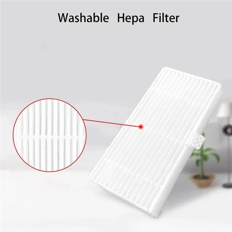 ASWUT-For Teendow BR151 Vacuum Robot Replacement Accessories,Side Brush Mop Cloth HEPA Filter Efficient Spare Cleaning Parts