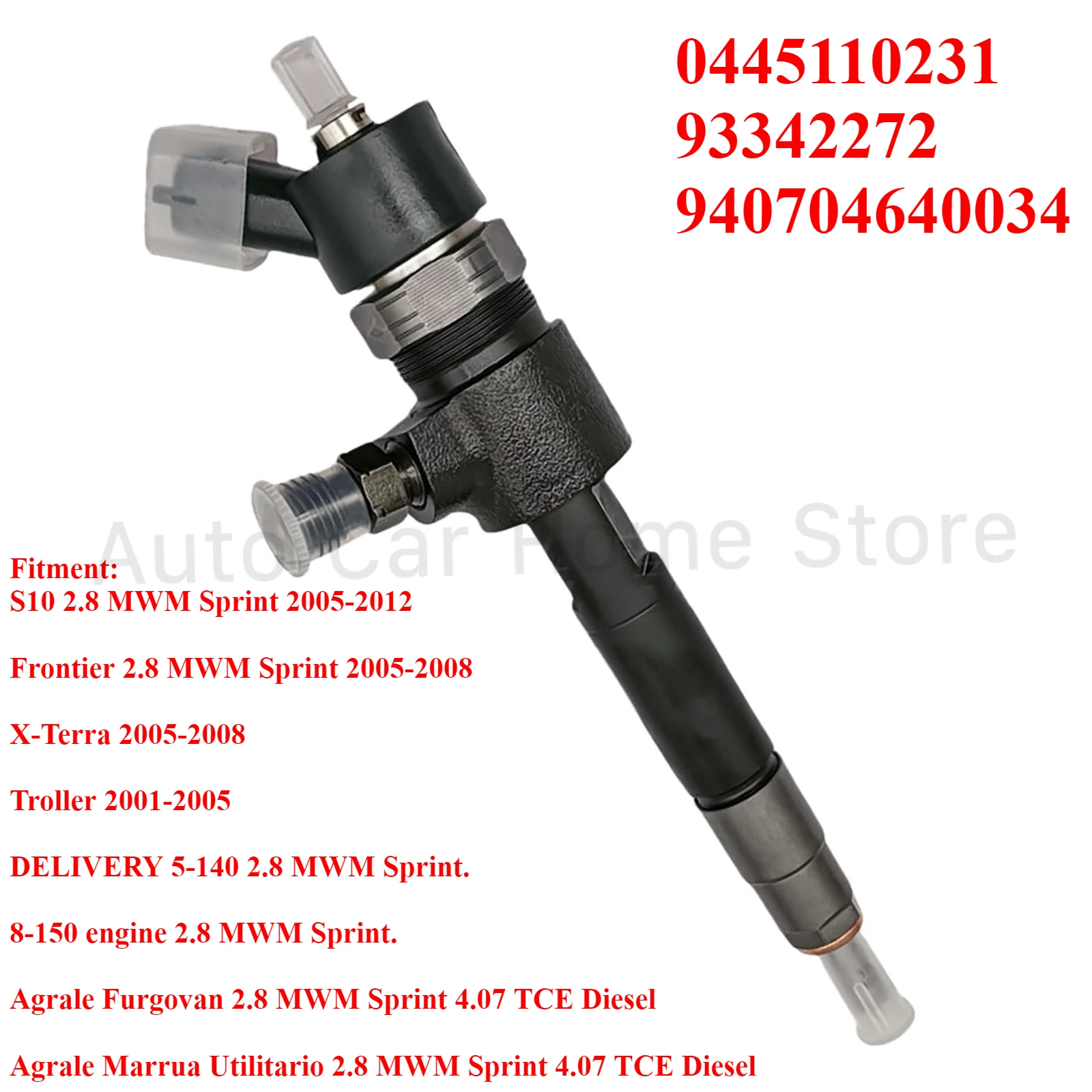 

0445110231 New Diesel Fuel Injector For Chevrolet S10 Blazer 2.8D 2005-2012 Agrale Furgovan Marrua V5 MWM Sprint 9407.0464.003.4