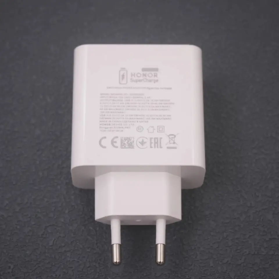 Honor 100W EU Super Charger USB A/ USB C Dual Port Fast Charging Power Adapter For Honor 400 300 200 100 Magic 7 Pro 90 - 4