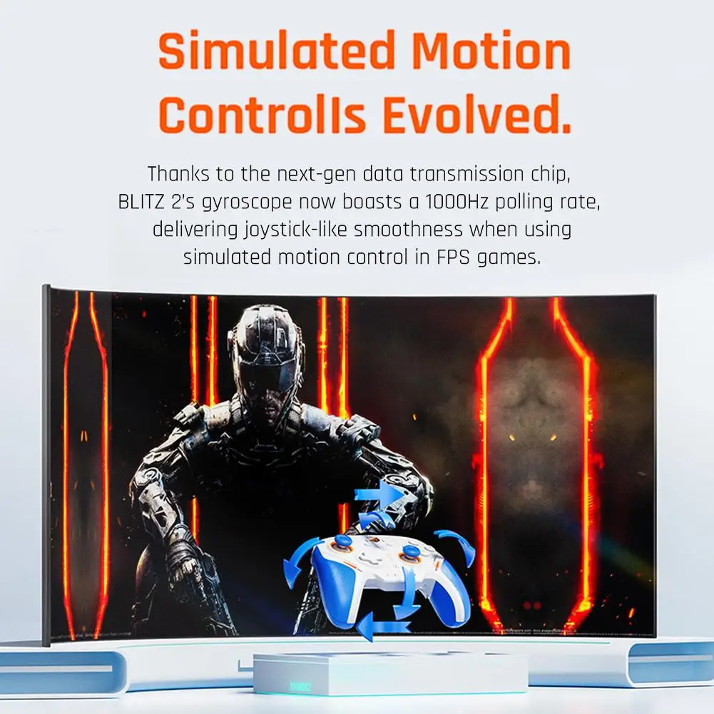 وحدة تحكم لاسلكية Blitz 2 Pro لنظام التشغيل Windows PC Android IOS NS Steam Hall Effect Joysticks Hall مشغلات 2000 هرتز أكثر أملسًا