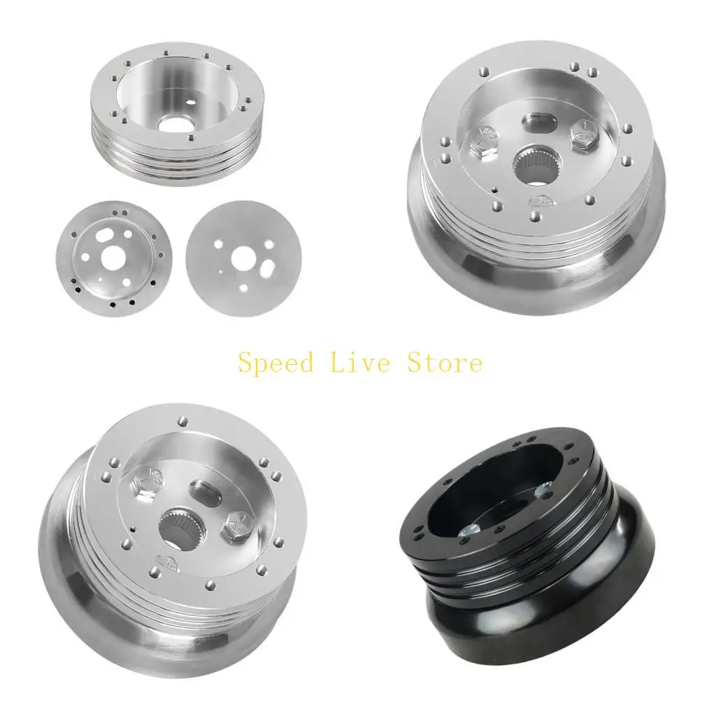 

547C Aluminum Steering Wheel Hub Adapter for 5 And 6 Hole Designs Easy Installation