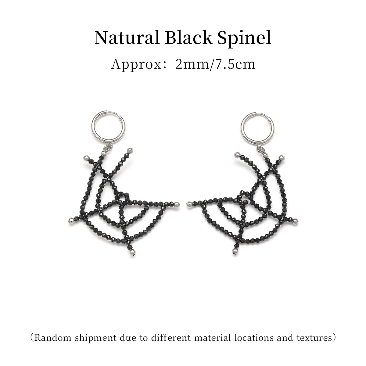 Gothic Black Spinel & Red Onyx Necklace, Halloween Gift