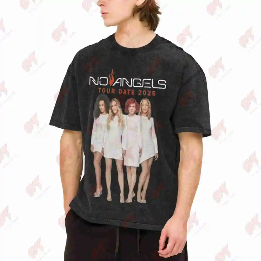 No Angels Tour 2025 Vintage Washed Tee Pure Cotton T-Shirt
