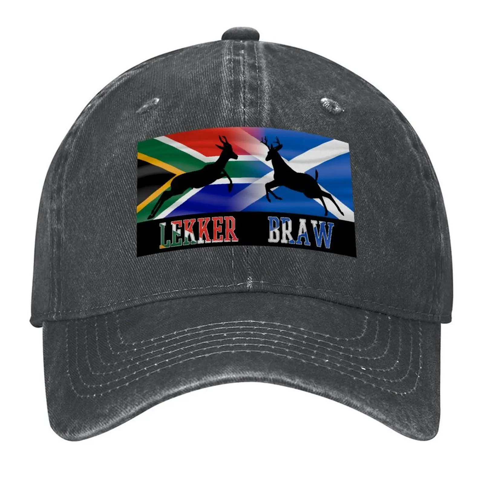 

South Africa Scotland deer Lekker Braw (CLEAN) Baseball Cap Hat Man For The Sun Sunscreen Sun Hat For Children Golf Women Men's