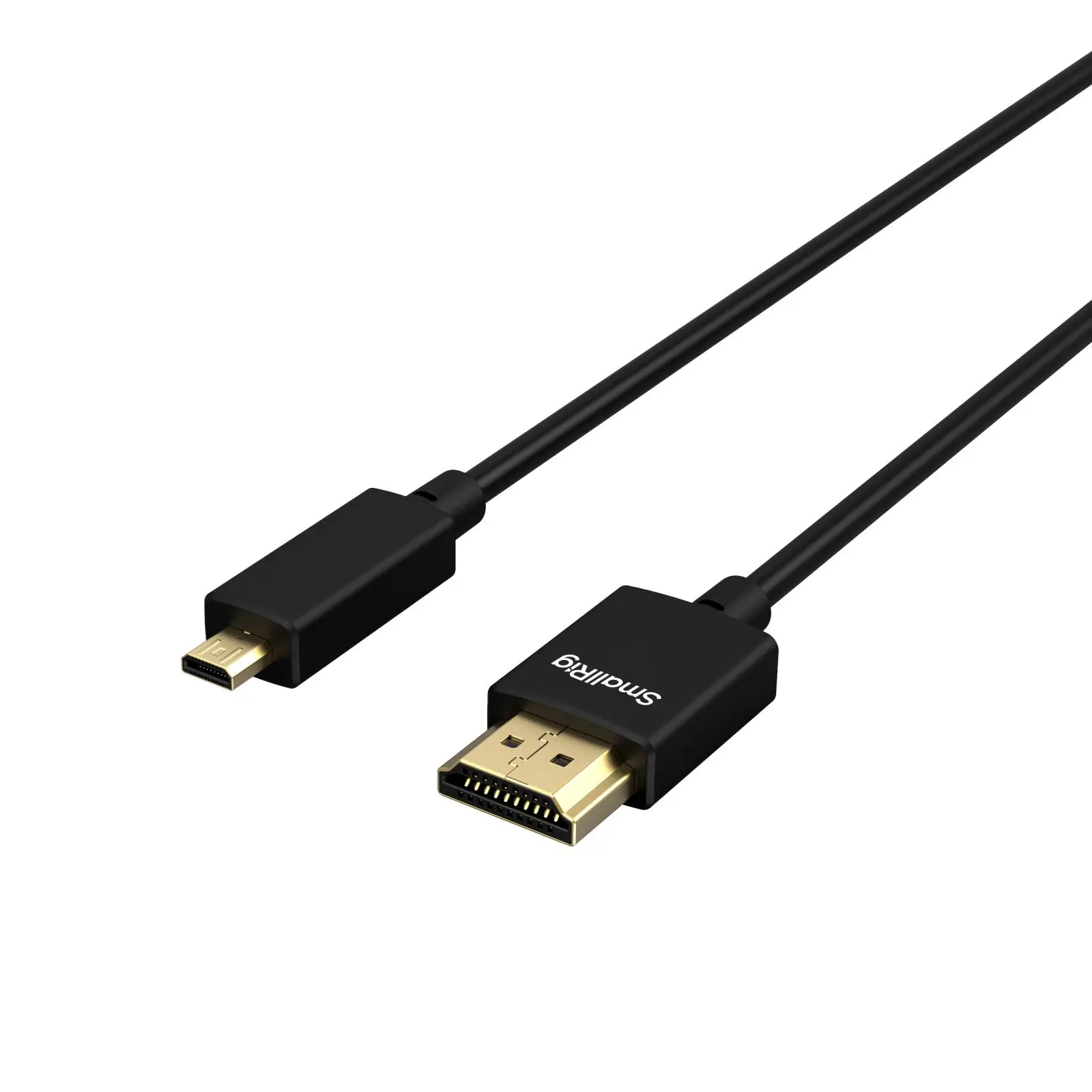 SmallRig D to A  (Micro HDMI to Full HDMI) HDMI Cable Ultra Thin HDMI Cord 100cm,Super Flexible Slim High Speed 4K 60Hz HDR HDMI