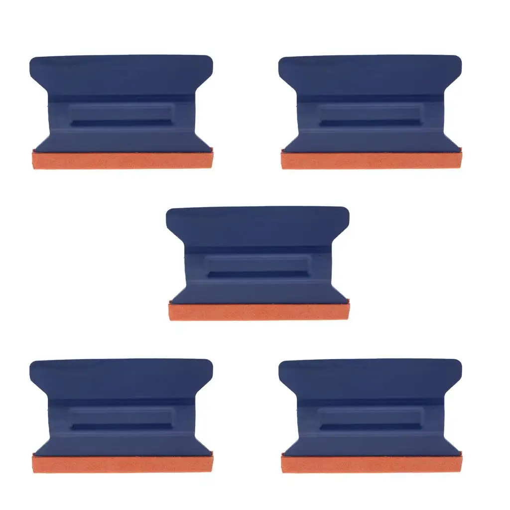 5Pcs 3 Inch Felt Edge Squeegee Wrap Tool for Starter Film Installation ( with Orange Felt Edge)