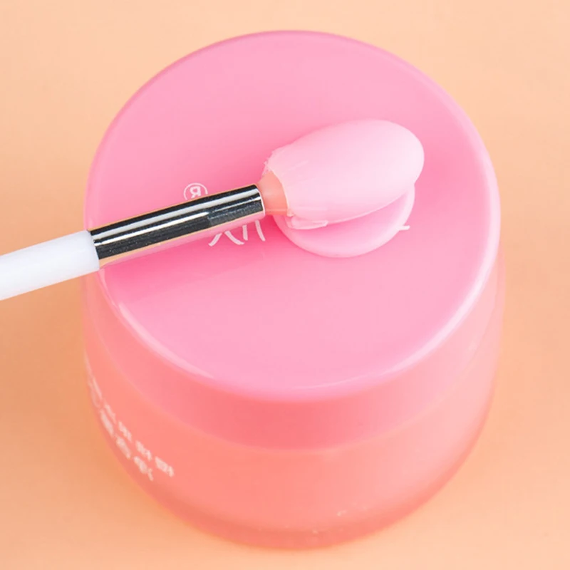 1개 실리콘 립밤 립 마스크 브러시 흡착식 먼지 커버 립스틱 화장 브러시 립스틱 브러시 보관함