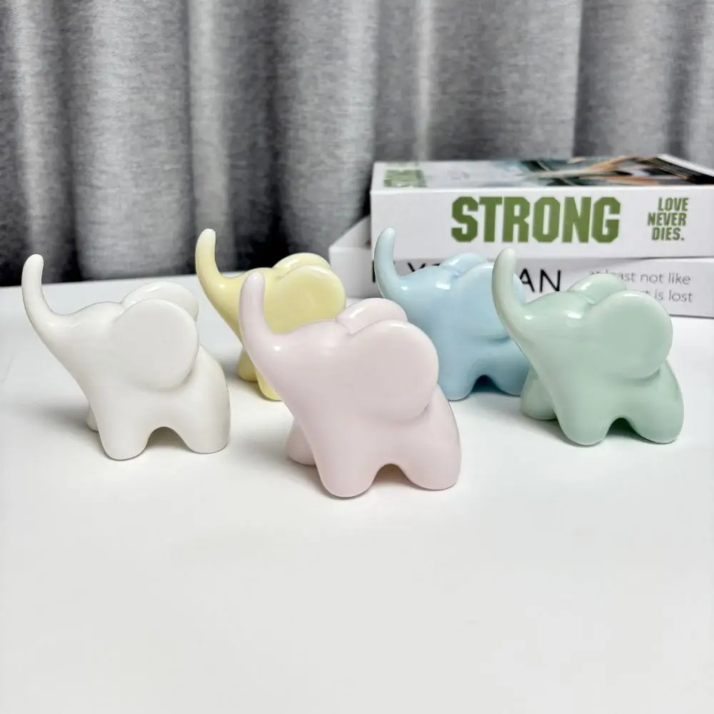 

Luxury Style Elephant Ceramics Crafts Model Modern Art Ornaments Simulated Elephant Figurines Collectible Statue