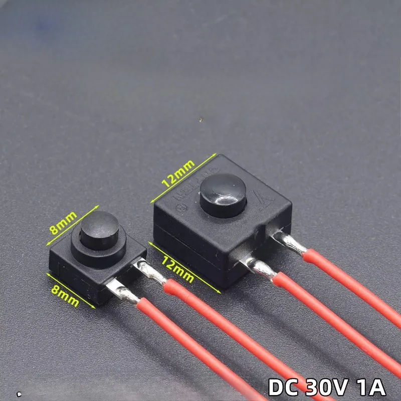 10Pcs Unlocked Switch with Wire Button Automatic Check Point Button with Wire Mute Switch 10cm Wire