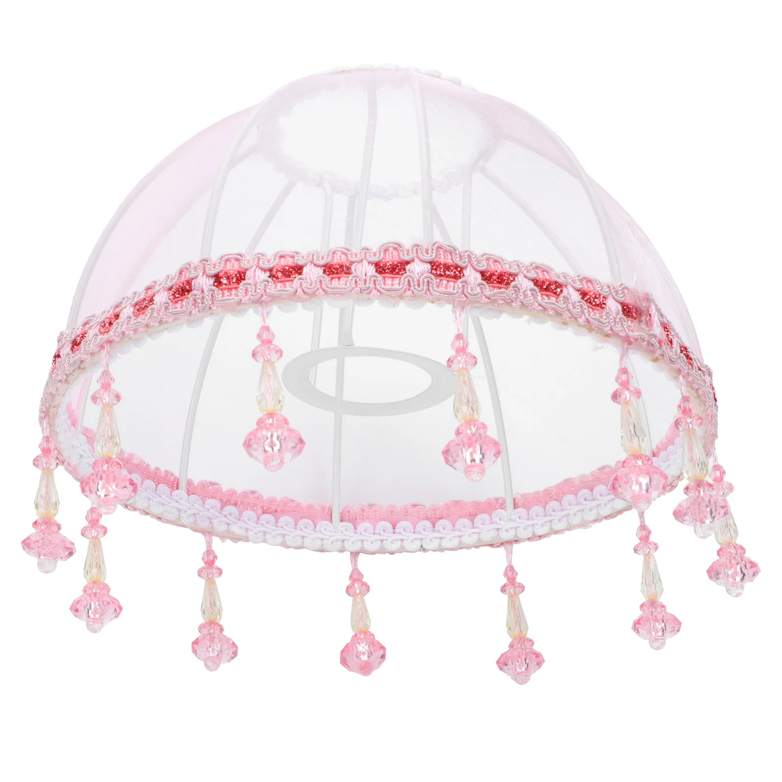 

Creative Fabric Lampshade Durable Stable Structure Romantic Living Room Bedroom Decorative Lamp Cover Crystal Lampshade