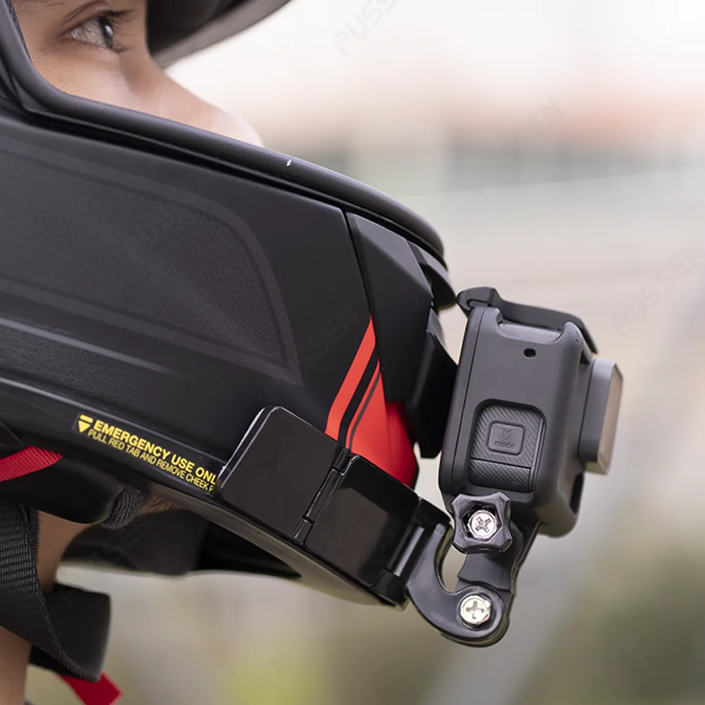 كامسير خوذة الوجه الكامل الذقن جبل حامل ل GoPro Hero11 10 9 8 7 Insta360 X3 واحد RS X2 DJI عمل كاميرا اكسسوارات