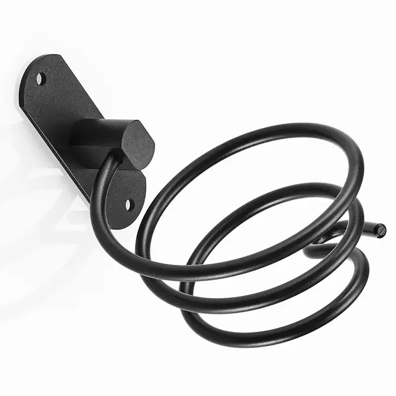 Wall Mount Hair Dryer Holder No Drill Bathroom Storage Organizer Punch Free Bathroom Accessory Household Wall Shelf Supplies