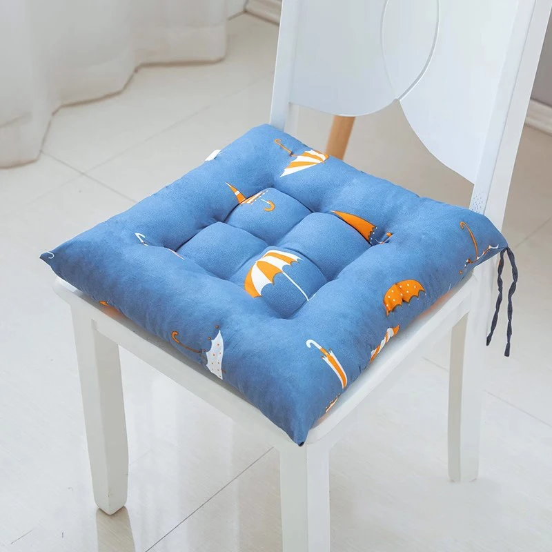 เบาะรองนั่งผ้าฝ้ายเนื้อนุ่ม 1 ชิ้น สำหรับเก้าอี้ทรงสี่เหลี่ยม ใช้ตกแต่งบ้าน สำนักงาน รถยนต์ สวน หรือใช้เป็นเบาะรองนั่งอาบแดด