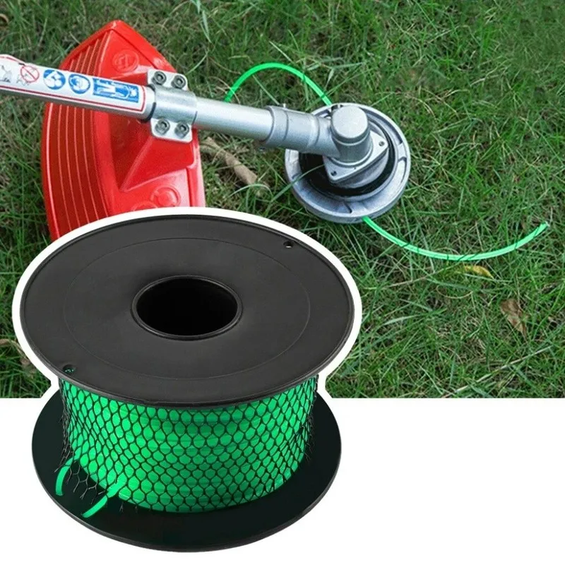 Schnur Rasentrimmer Trimmerfäden Rasenmähfaden Ersatzfaden Rasentrimmer Nylonfaden Bürstenschneiderlinie 6-kant Durchmesser 3,0 mm x 100 Meter Grün
