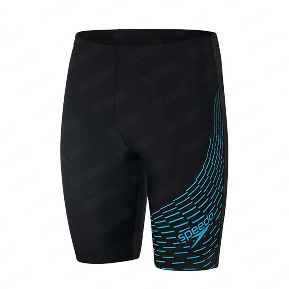 2025 verano hombres Swim Jammer resistencia entrenamiento atlético traje de baño playa bañadores gimnasio traje de baño Jammers medias pantalones cortos de Surf