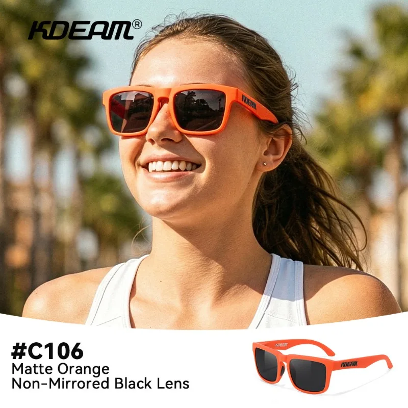 KDEAM Rainbow Element Style Colorful Outdoor Polarized Sunglasses High Quality Square Fishing Driving Running Sun Glasses KD332