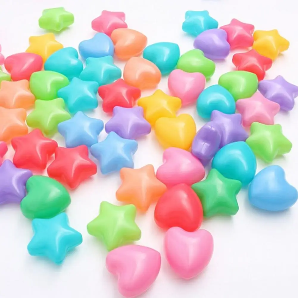 100Pcs Colorful Love Star Plastic Ocean Ball Pits Eco-Friendly Funny Baby Kid Swim Pit Play Toy Water Pool Ocean Wave Balls