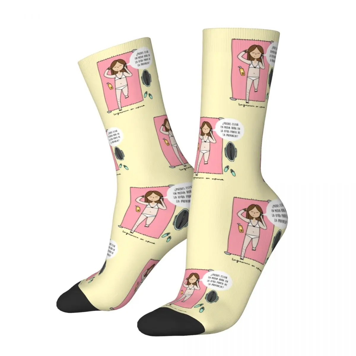 Women's Doctor Nurse Enfermera En Apuros Socks Warm Funny Happy Socks Accessories Middle Tube Socks Wonderful Gifts