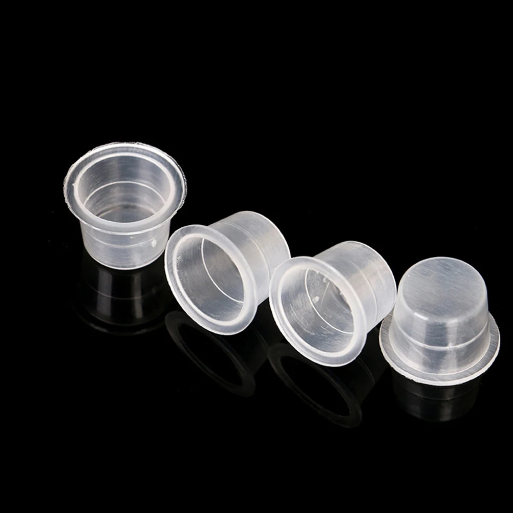 

1000pcs Ink Caps Disposable Ink Cups Permanent Eyelash Makeup Eyebrow Tattooing Pigment Container Kits Supplies 15mm Size L