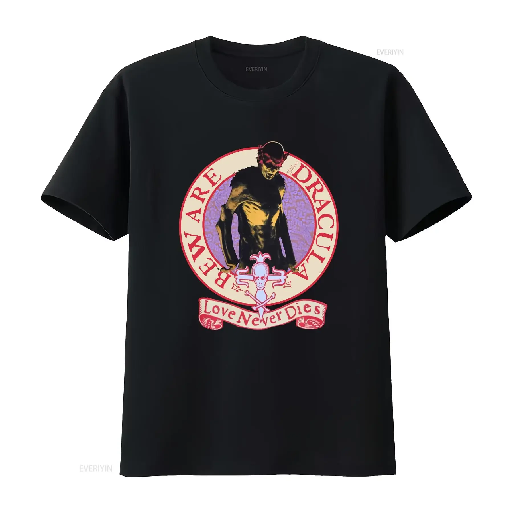 

Футболка 90-х Bram Strokers Dracula Film Love Never Dies, очень большая винтажная стираная модная уличная одежда, топ для повседневной носки