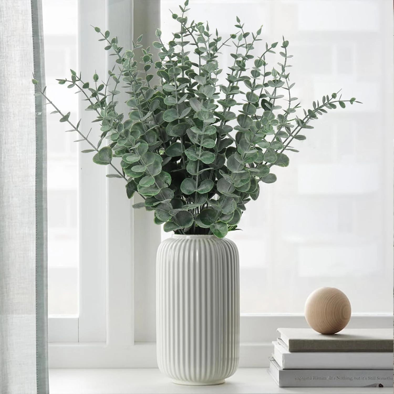 10/20pcs Artificial Plants Eucalyptus Leaves Fake Plants Vase Home Table Party Wedding Bridal Bouquet Decorations Outdoor Garden