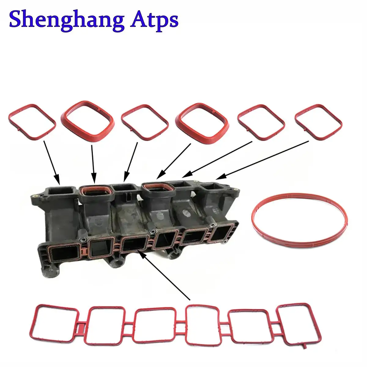 1set Upper&Lower Engine Intake Manifold Gasket Kit 03H133237G 03H133237D 03H133237J For Audi Q7 VW Passat CC Touareg Atlas 3.6L
