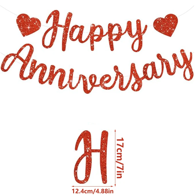 �Happy Anniversary“-Banner, Jubiläums-Party-Dekorationen, wir machen immer noch eine Party-Dekoration zum Hochzeitstag – Detail 9