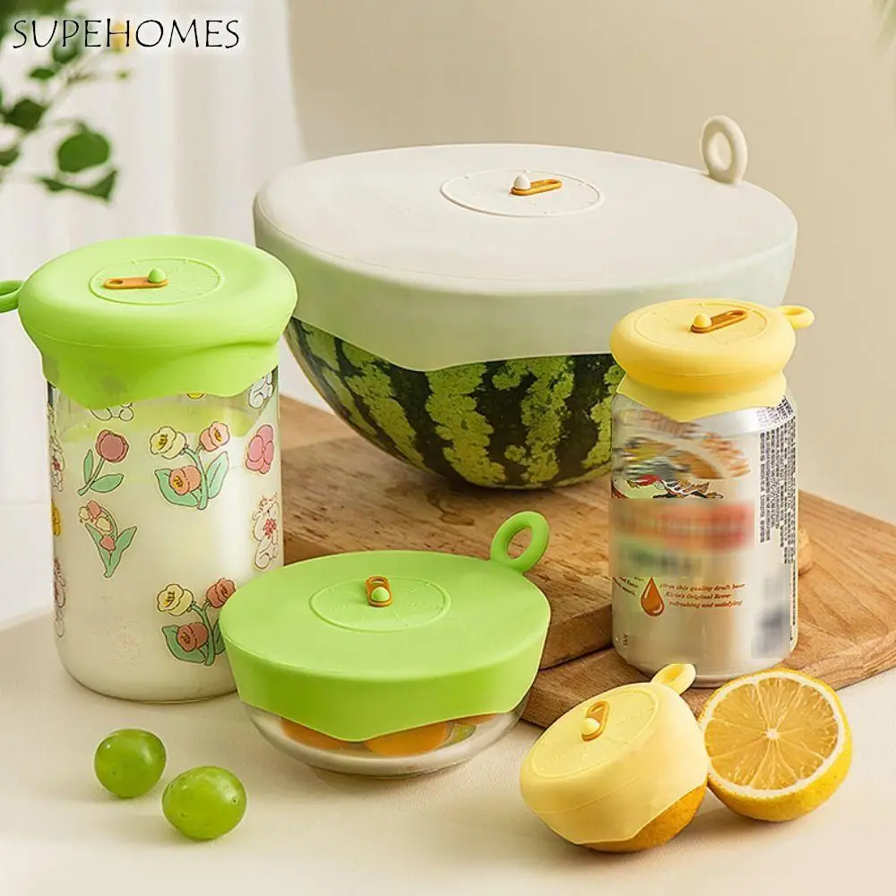 

Stretchable Silicone Food Sealing Lid Reusable Adjustable Sealing Cover High-temperature Time Recording Silicone Caps Bowl