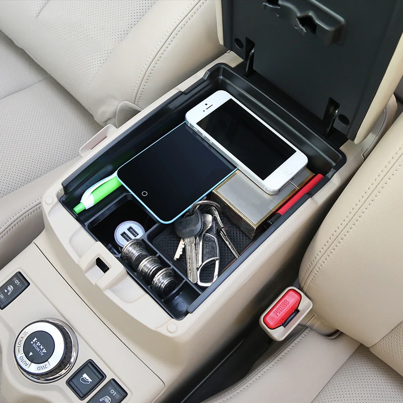 Car Central Armrest Storage Box For Nissan Qashqai J11 2014-2016 2017 Console Arm Rest Glove Tray Holder Case Pallet Container