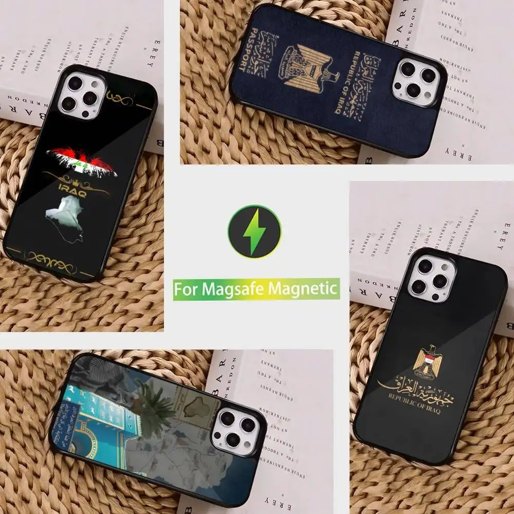 

Nation I-Iraq F-Flag Phone Case For iPhone 16,15,14,17,13,12,11,Pro,Max,Plus,Mini, Magsafe,Magnetic Wireless Charging Case