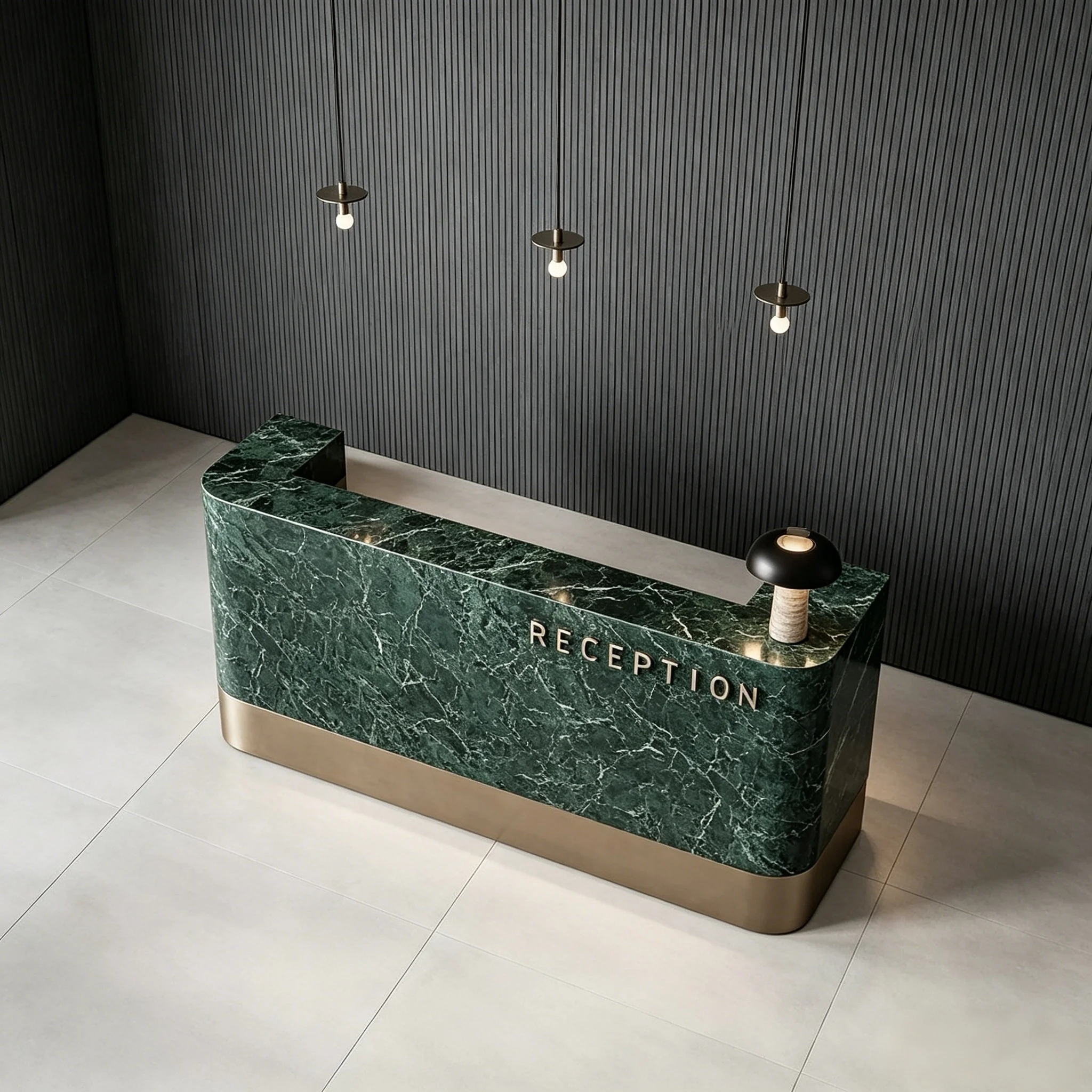 Custom light luxury wood minimalist modern multi-functional reception desk for beauty salons, hotels, offices and small shops