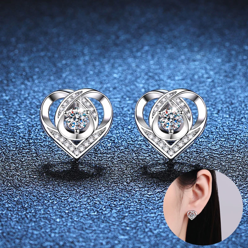 

Apaison 3.5 mm Real Moissanite Stud Earrings For Women Fine Jewelry 100% 925 Sterling Silver Ear Studs Bridal Gifts Wholesale