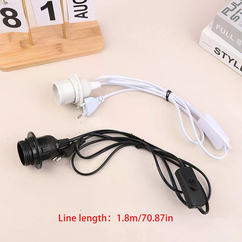 

1.8M EU/US Plug E27 Full Teeth Lamp Base Holder Power Cord Hanging Pendant LED Light Fixture Socket Cord Adapters With Switch
