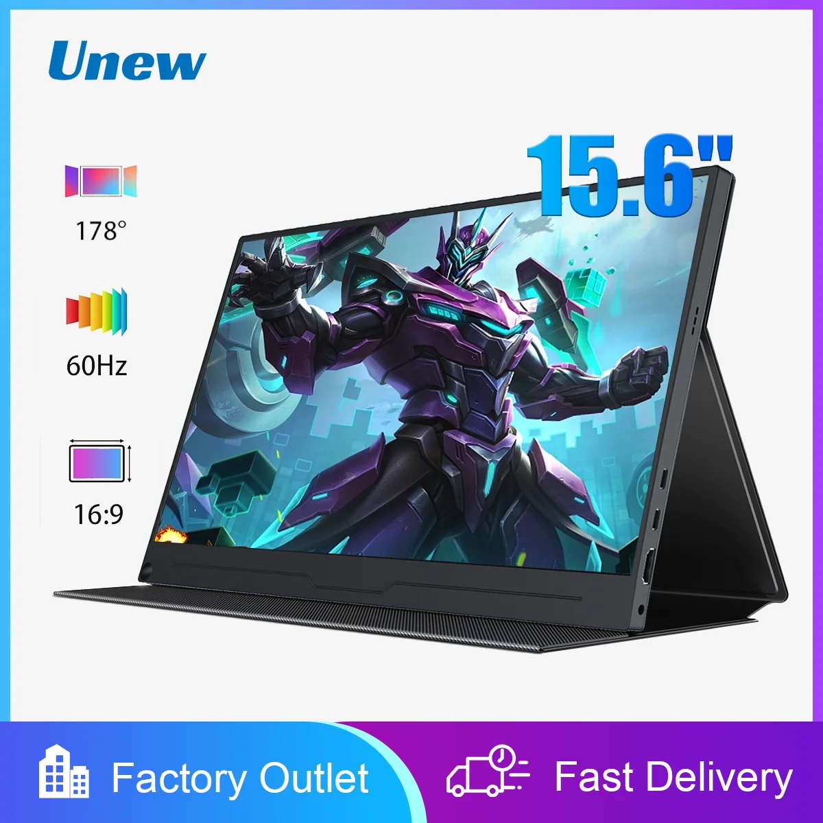 

15.6 Inch Portable Monitor FHD 1920X1080 Display Mobile Extended Screen Compatible With HDMI Type-C PS4/5 XBOX Switch PC Mac