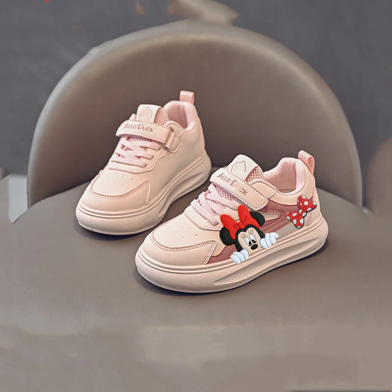 

Disney New Spring Autumn kids mickey mouse Casual Shoes Soft Sole Sneakers Fashion Breathable Board Shoes Boy Girl Running Shoes