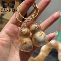 Small Ornaments Cat Fur Storage Pendant Transparent Container Handmade Design Stylish Keychain Cute Cat Shaped DIY Accessories